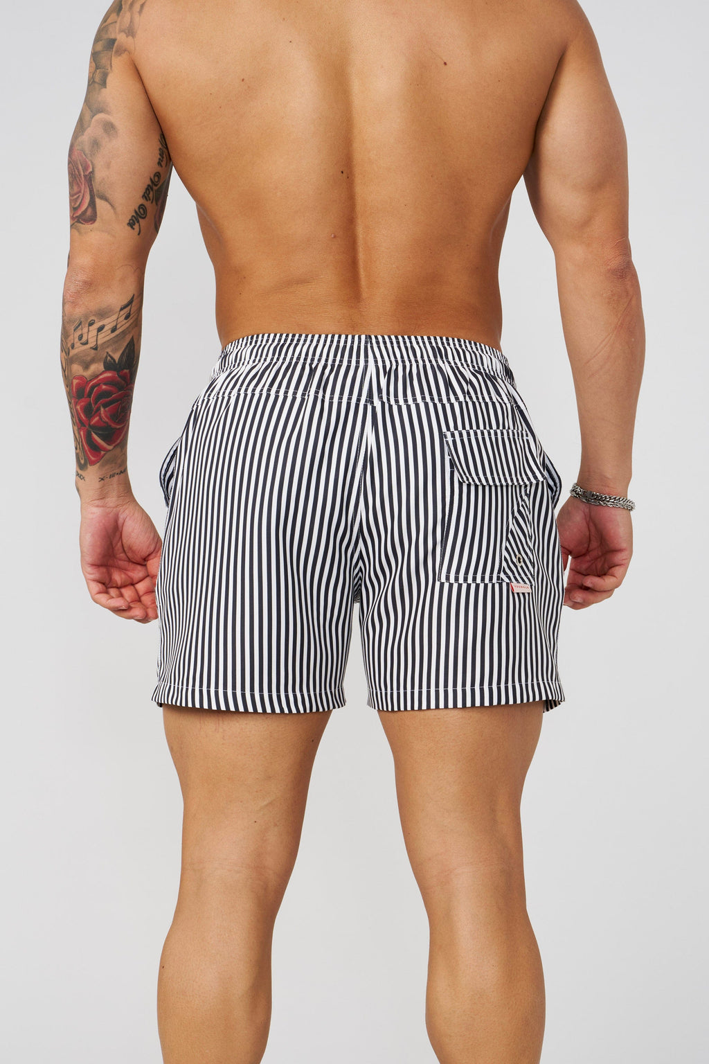1056 - Striped Swim Shorts